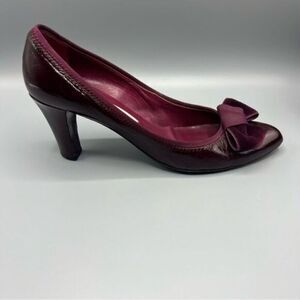 Marc Jacobs Leather Velvet Bow Heels